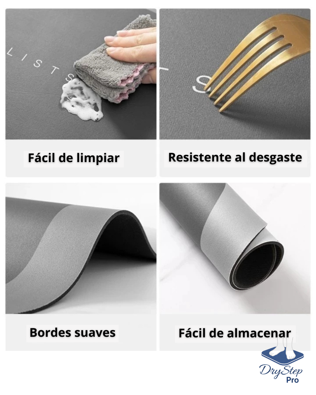 DryStep Pro - Alfombra super adsorbente y antideslizante