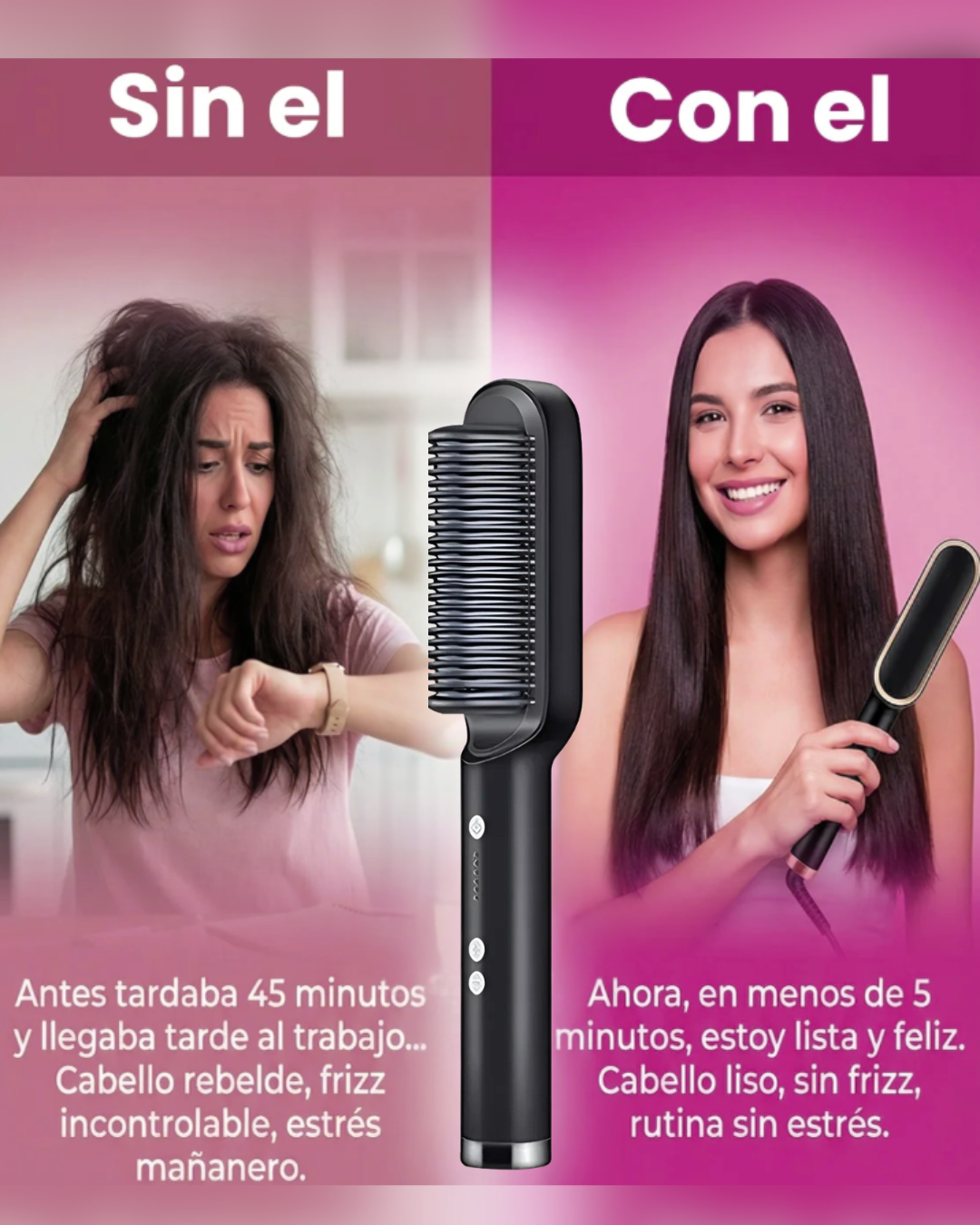 Cepillo Alisador 3 en 1
