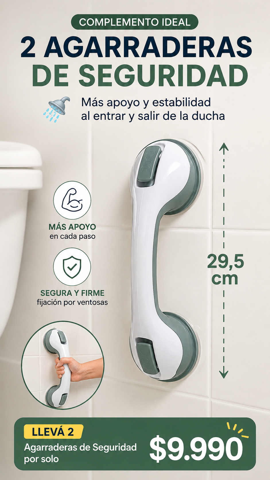 Agarradera de Seguridad para Baño-Ducha