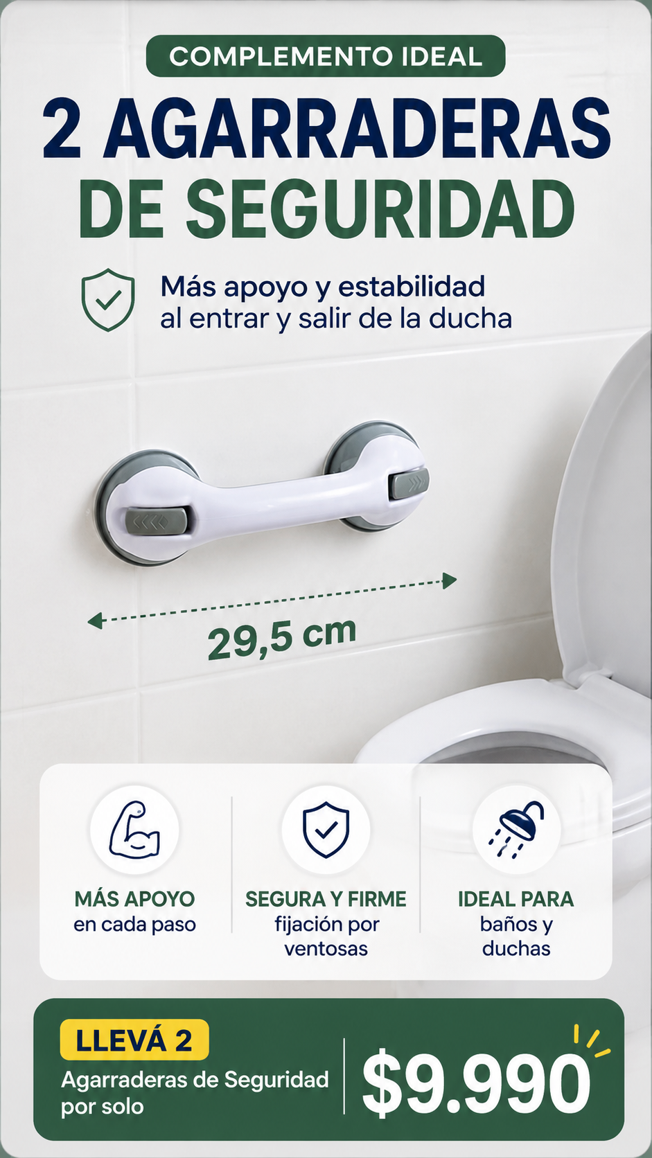 Agarradera de Seguridad para Baño-Ducha