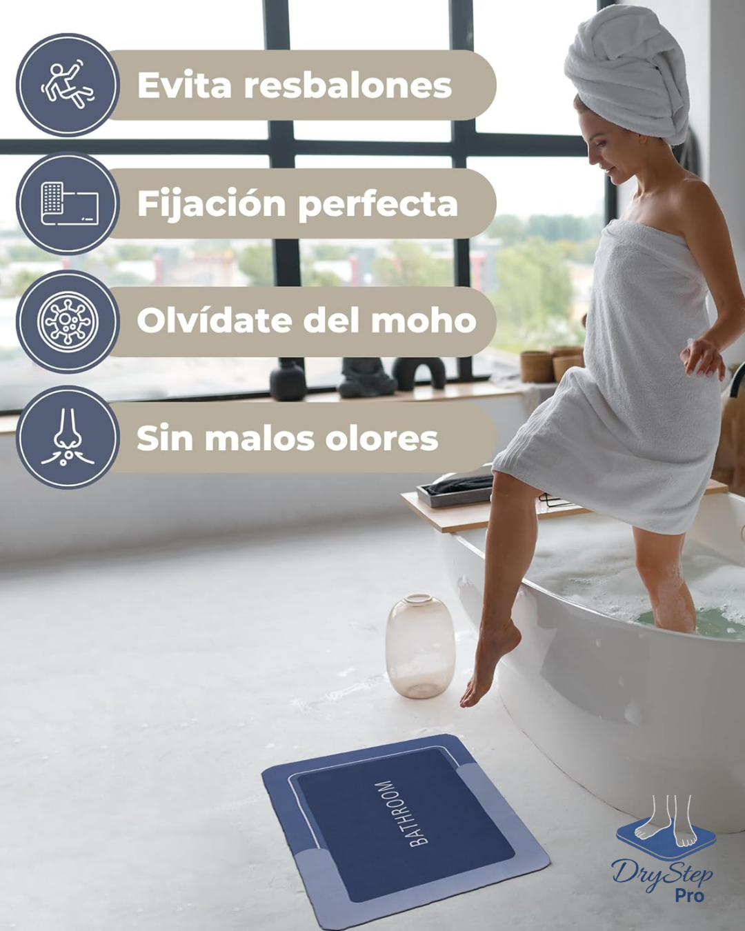 Alfombra super adsorbente y antideslizante