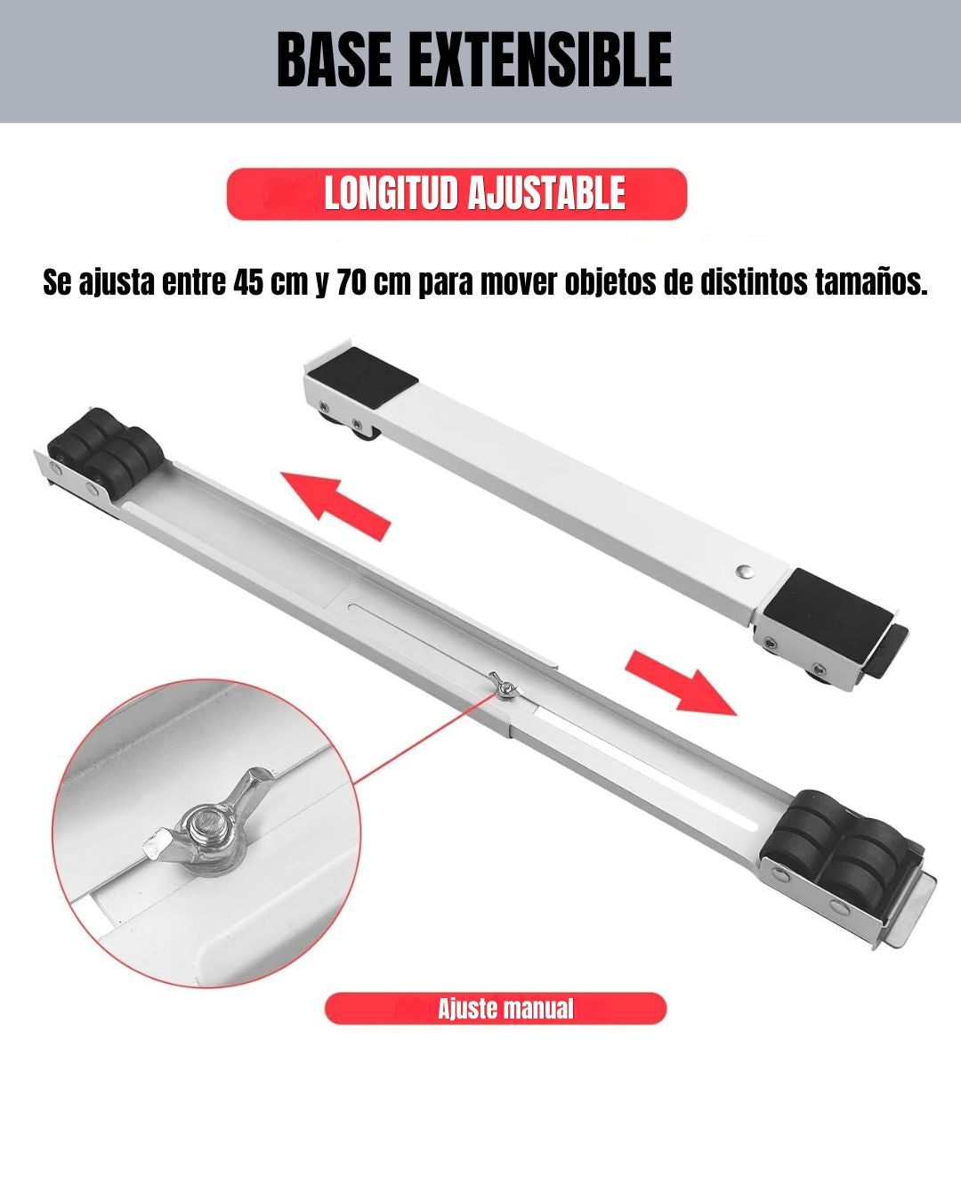 Soporte extensible ajustable - Base móvil para electrodomésticos