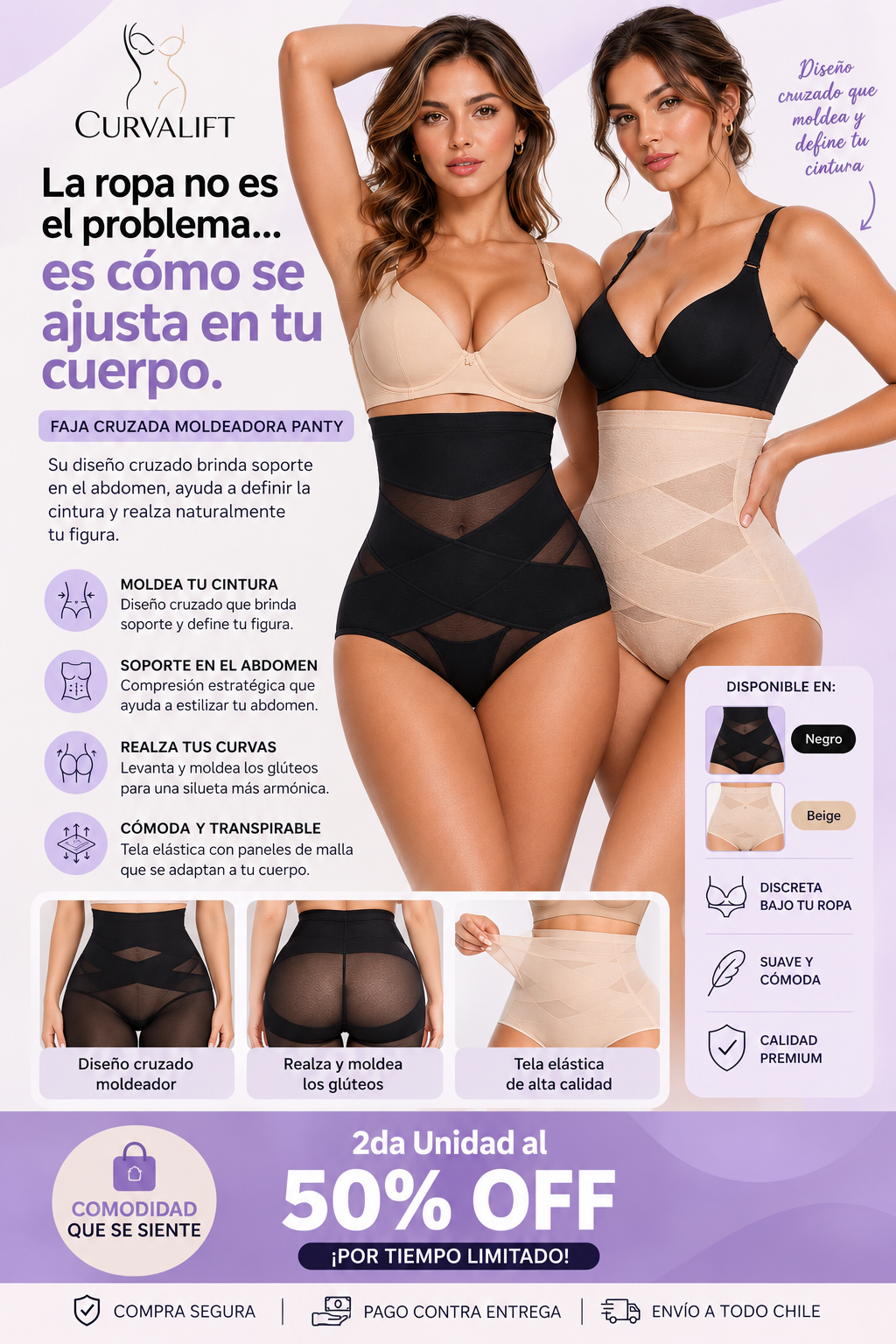CurvaLift | Faja Panty de Compresión Cruzada