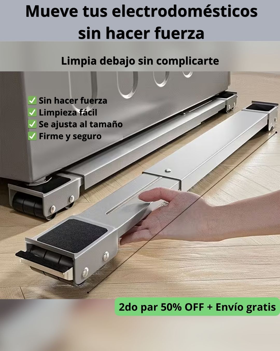 Soporte extensible ajustable - Base móvil para electrodomésticos