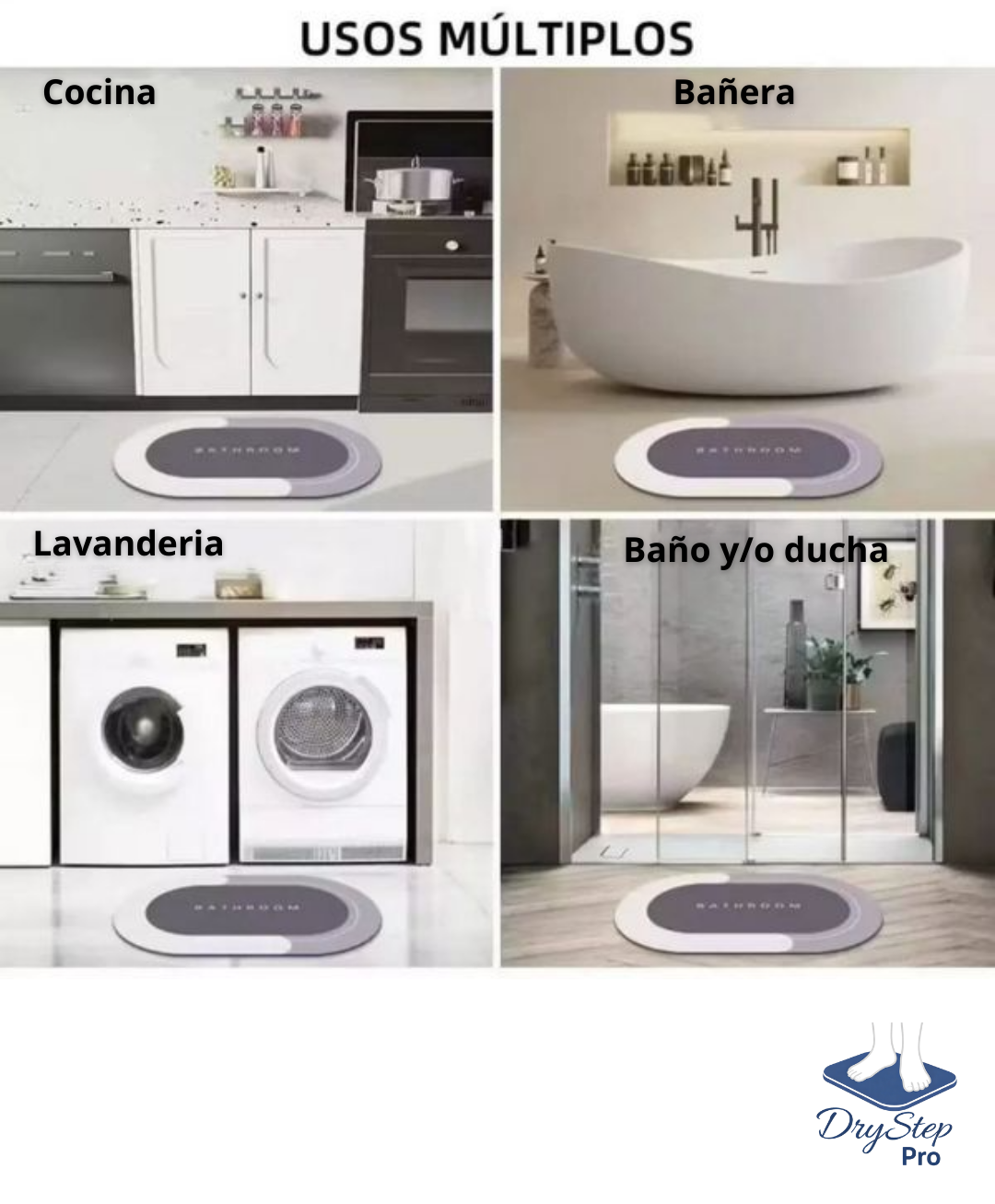 Alfombra super adsorbente y antideslizante