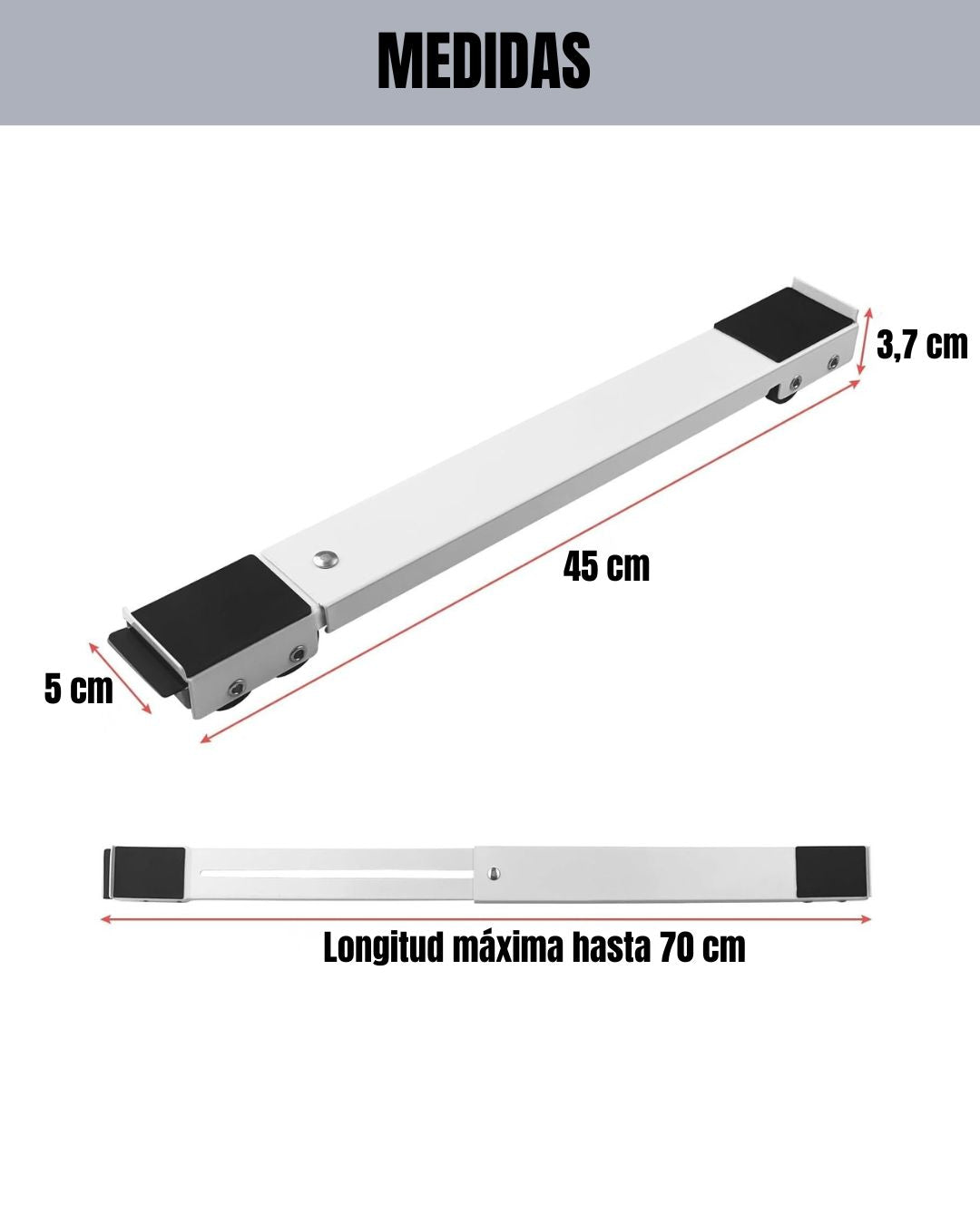 Soporte extensible ajustable - Base móvil para electrodomésticos
